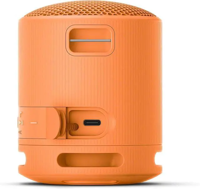 Alt view image 5 of 5 - SRS-XB100 Wireless Bluetooth Portable Lightweight Super-Compact Travel Speaker, Durable IP67 Waterproof & Dustproof Shower Speaker, 16 Hour Battery, Versatile Strap, & Hands-free Calling, Orange