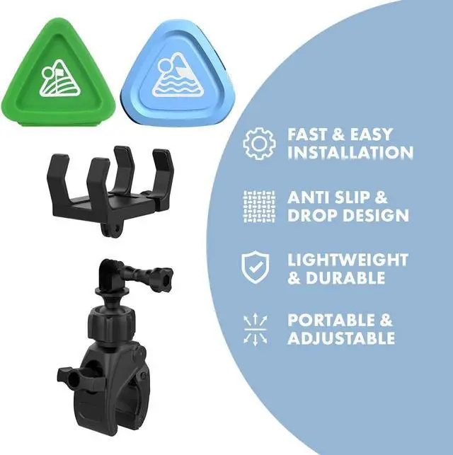 Alt view image 3 of 4 - Bluetooth Speaker Mount - Holds Angle 3 Golf and H2O Special Edition Speakers - for Golf Cart, Boat, Kayak, Bike, and More (Black)