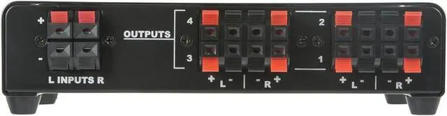 Alt view image 3 of 3 - 4-Channel Speaker Selector - Black Up To 140W Per Ch. Distribute Speakers, Perfect for Home Theater Audio
