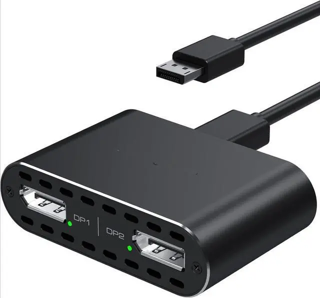 Main image of FOR-DisplayPort to Dual Displayport Splitter 4K120Hz DP to Dual DP Splitter for Dual Monitors Supports Mirrored/Extended Display for Windows Only