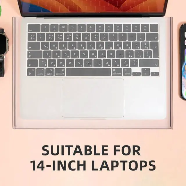 Alt view image 4 of 4 - Clear Acrylic Keyboard Cover Protector, 14 in Laptop Keyboard Cover Mechanical Laptop Protector Cats from Touching Keyboard,13.8x9.8x0.6in