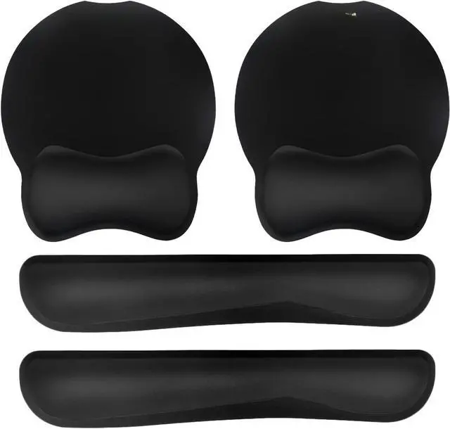 Main image of Premium Keyboard Wrist Rest and Mouse Pad Wrist Support, Ergonomic Memory Foam Set for Office, Laptop, Mac, Computer and Gaming, Comfortable Typing &Wrist Pain Relief (2 Pack)