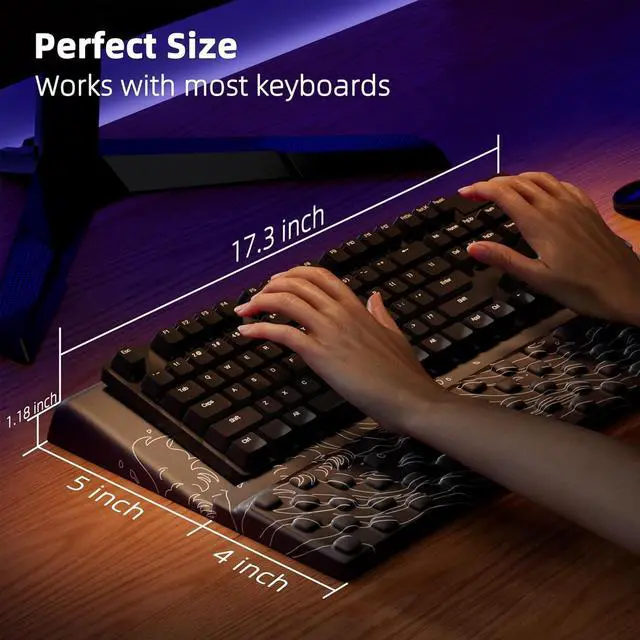 Alt view image 6 of 6 - Wrist Support With Keyboard Stand, Comfy Ergonomic Riser Holder for Office Home