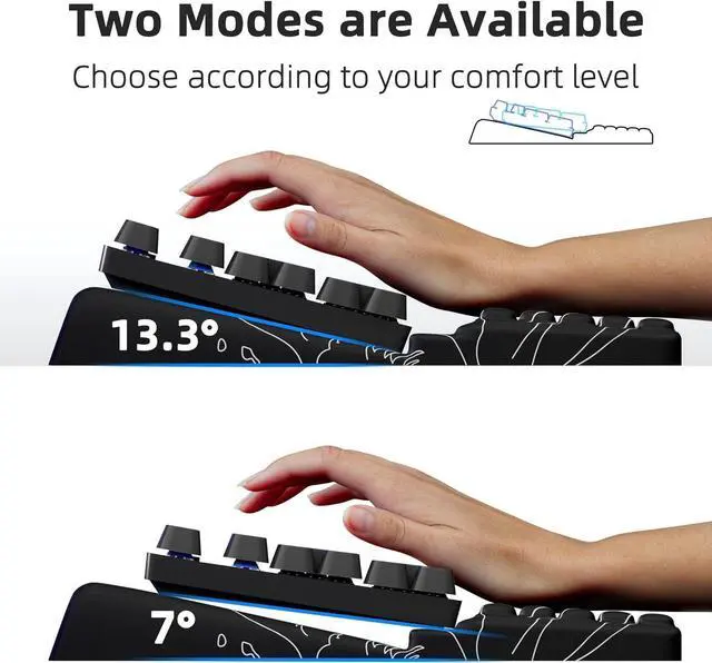 Alt view image 4 of 6 - Wrist Support With Keyboard Stand, Comfy Ergonomic Riser Holder for Office Home
