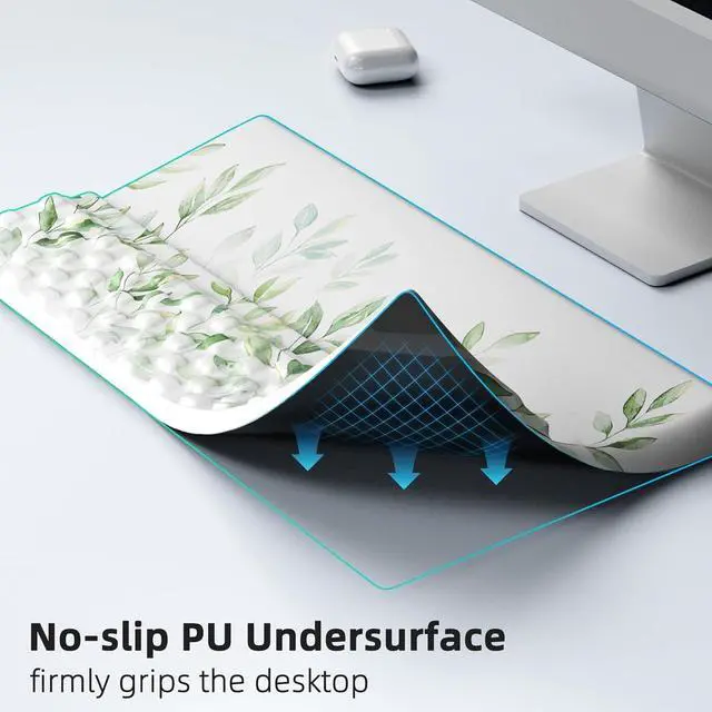 Alt view image 5 of 6 - Keyboard Wrist Rest Pad Comfy Ergonomic Keyboard Stand Holder Office Desk Accessories Work from Home Essentials Green Leaves Pattern