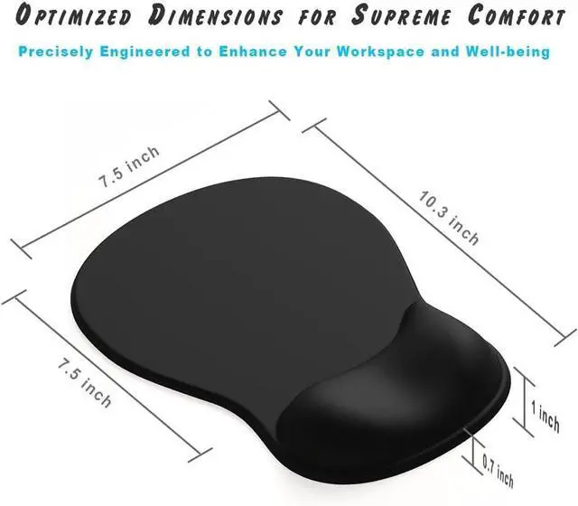 Alt view image 4 of 5 - ErgoComfort Gel Wrist Rest Mouse Pad-Ergonomic Office Mousepad with Wrist Support-Non-Slip, Design Desk Accessories Mat for Home&Game Decor (08Misty Forest)