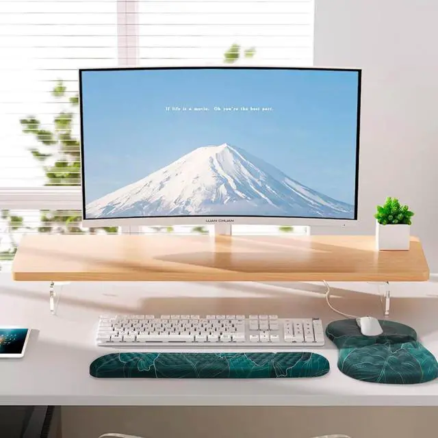 Alt view image 6 of 6 - Mouse Pad Wrist Support, 2 in1 Keyboard Wrist Rest+ Ergonomic Mouse Pad, Non-Slip Wrist Rest for Computer Keyboard, Made Easy Typing & Relieve Wrist PainBanana Leaf Green