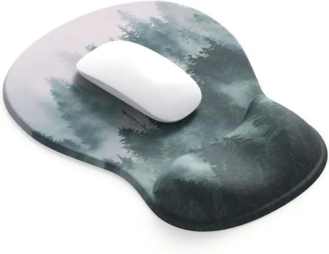 Main image of ErgoComfort Gel Wrist Rest Mouse Pad-Ergonomic Office Mousepad with Wrist Support-Non-Slip, Design Desk Accessories Mat for Home&Game Decor (08Misty Forest)