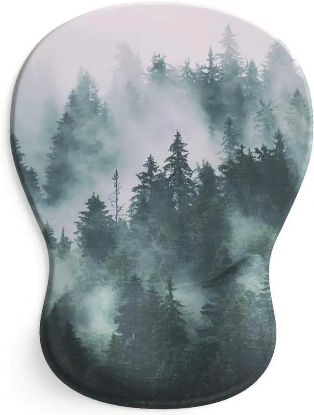 Alt view image 5 of 5 - ErgoComfort Gel Wrist Rest Mouse Pad-Ergonomic Office Mousepad with Wrist Support-Non-Slip, Design Desk Accessories Mat for Home&Game Decor (08Misty Forest)