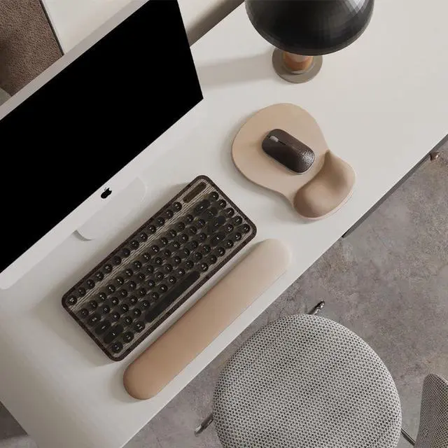 Alt view image 2 of 4 - ErgoComfort Gel Wrist Rest Mouse Pad-Ergonomic Office Mousepad with Wrist Support-Non-Slip, Design Desk Accessories Mat for Home&Game Decor (09MochaSand Set)