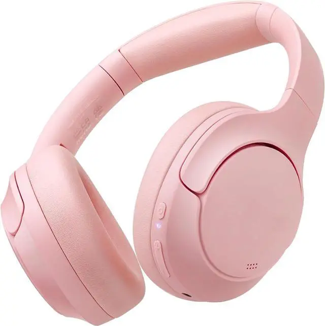 Main image of HT2 Hybrid Active Noise Cancelling Headphones, Wireless Over Ear Bluetooth Headset, 60H Playtime, Hi-Res Audio Custom EQ via App Deep Bass Comfort Fit Ear Cups, for Home Office Travel Pink