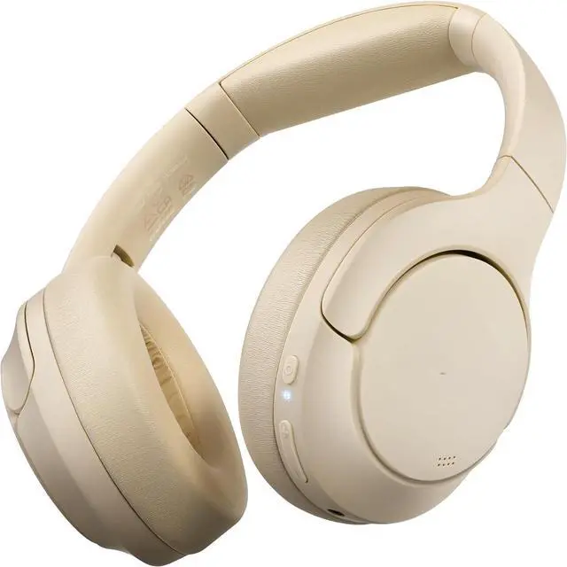 Main image of HT2 Hybrid Active Noise Cancelling Headphones, Wireless Over Ear Bluetooth Headset, 60H Playtime, Hi-Res Audio Custom EQ via App Deep Bass Comfort Fit Ear Cups, for Home Office Travel Khaki