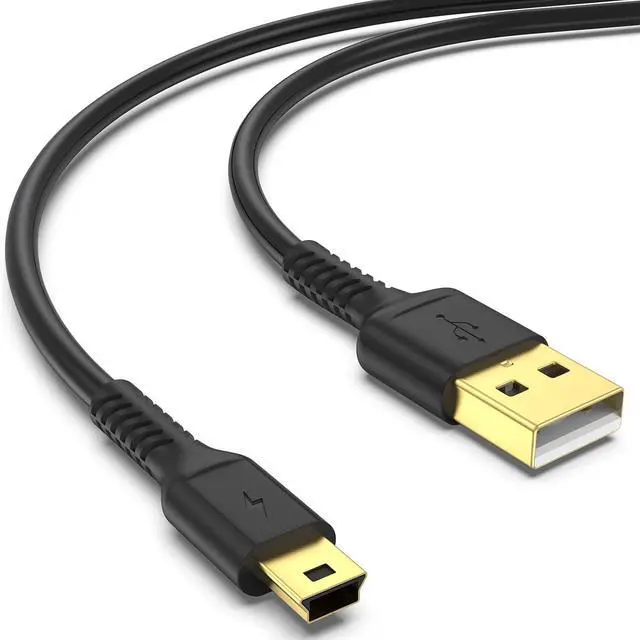 Main image of 3ft Mini USB Cable, Standard USB 2.0 to Mini B Male Charger Cord Durable USB Mini to USB Charging Cable Compatible with PS3 Controller, MP3 Player, Camera, Dash Cam, Garmin GPS, Hero 3+(Black)