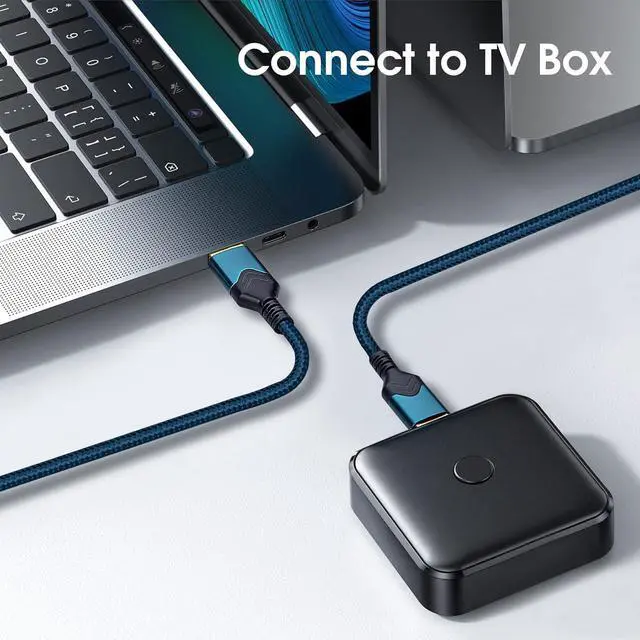 Alt view image 3 of 3 - USB 3.0 Male to Male Cable, USB A to USB A High Speed Data Cord Compatible with Hard Disk Drive/Laptop Cooler/Set-top Box/DVD Player/TV/Camera and More (5 FT, Black)