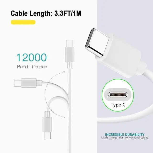 Alt view image 4 of 5 - USB A to USB C Cable for iPhone 16E 17 16 iPhone 15 Pro Max 16E 15 Chargers, iPhone 15 Carplay Cable i Phone 15 Pro Plus, AirPods 4,AirPods Pro 3 2nd/3rd, iPad 13 10th Air 5 Mini 6th 3FT