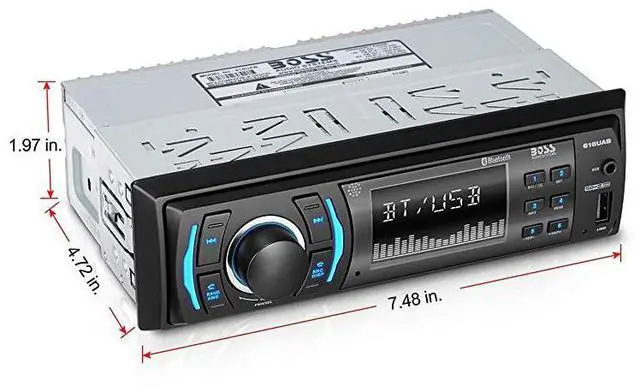 Alt view image 4 of 7 - 616UAB Multimedia Car Stereo Single Din LCD Bluetooth Audio and HandsFree Calling Builtin Microphone MP3USB Auxin AMFM Radio Receiver