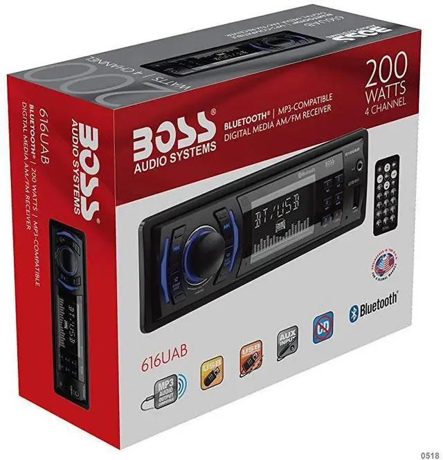 Alt view image 7 of 7 - 616UAB Multimedia Car Stereo Single Din LCD Bluetooth Audio and HandsFree Calling Builtin Microphone MP3USB Auxin AMFM Radio Receiver