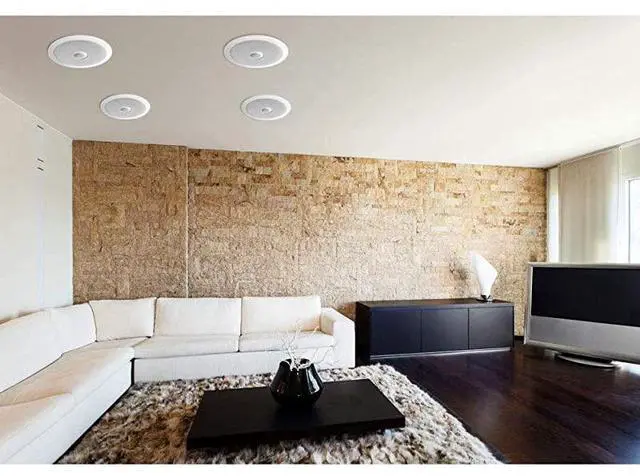 Alt view image 6 of 6 - for6.5'' In-Wall/In-Ceiling Midbass Speakers (Pair) - 2-Way Woofer Speaker System Directable 1 Titanium Dome Tweeter Flush Mount Design w/ 65Hz - 22kHz Frequency Response 250 Watts Peak -  PDIC60