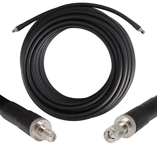 Main image of FOR 50 ft Low-Loss Coaxial Extension Cable (50 Ohm) SMA Male to SMA Female Connector, Pure Copper Coax Cables - Antenna Lead Extender for 3G/4G/5G/LTE/ADS-B/Ham/GPS/WiFi/RF Radio Use (Not for TV)
