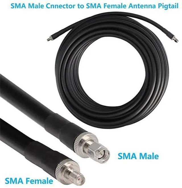 Alt view image 4 of 7 - FOR 50 ft Low-Loss Coaxial Extension Cable (50 Ohm) SMA Male to SMA Female Connector, Pure Copper Coax Cables - Antenna Lead Extender for 3G/4G/5G/LTE/ADS-B/Ham/GPS/WiFi/RF Radio Use (Not for TV)