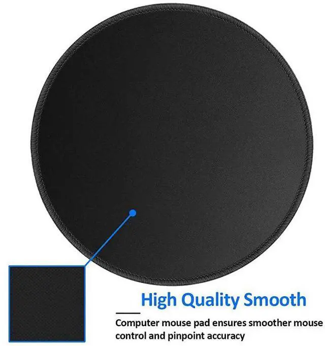 Alt view image 4 of 7 - FOR 4 Pack Computer Mouse Pad with NonSlip Rubber Base PremiumTextured Mousepads Bulk with Stitched Edges Mouse Pads Pack for Computers Laptop PC Office Home 79x79 inches 3mm Black