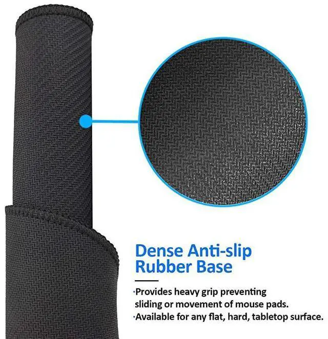 Alt view image 3 of 7 - FOR 4 Pack Computer Mouse Pad with NonSlip Rubber Base PremiumTextured Mousepads Bulk with Stitched Edges Mouse Pads Pack for Computers Laptop PC Office Home 79x79 inches 3mm Black