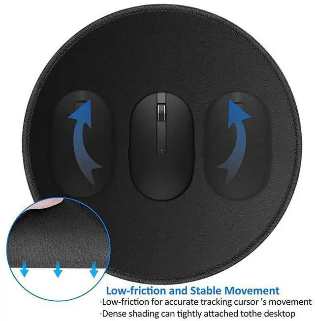 Alt view image 6 of 7 - FOR 4 Pack Computer Mouse Pad with NonSlip Rubber Base PremiumTextured Mousepads Bulk with Stitched Edges Mouse Pads Pack for Computers Laptop PC Office Home 79x79 inches 3mm Black