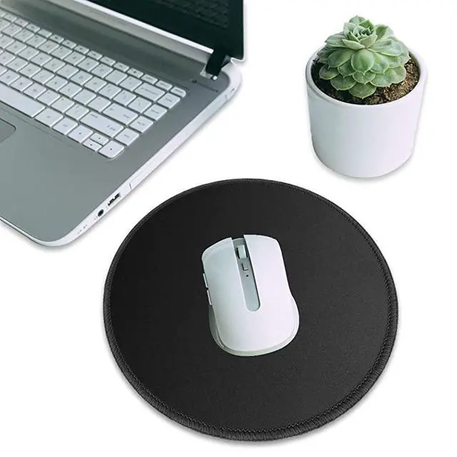 Alt view image 7 of 7 - FOR 4 Pack Computer Mouse Pad with NonSlip Rubber Base PremiumTextured Mousepads Bulk with Stitched Edges Mouse Pads Pack for Computers Laptop PC Office Home 79x79 inches 3mm Black