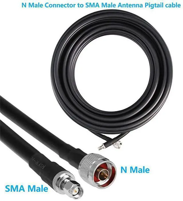 Alt view image 4 of 7 - FOR75 ft LowLoss Coaxial Extension Cable 50 Ohm SMA Male to N Male Connector  Pure Copper Coax Cables for 3G4G5GLTEADSBHamGPSWiFiRF Radio to Antenna or Surge Arrester Use Not for TV