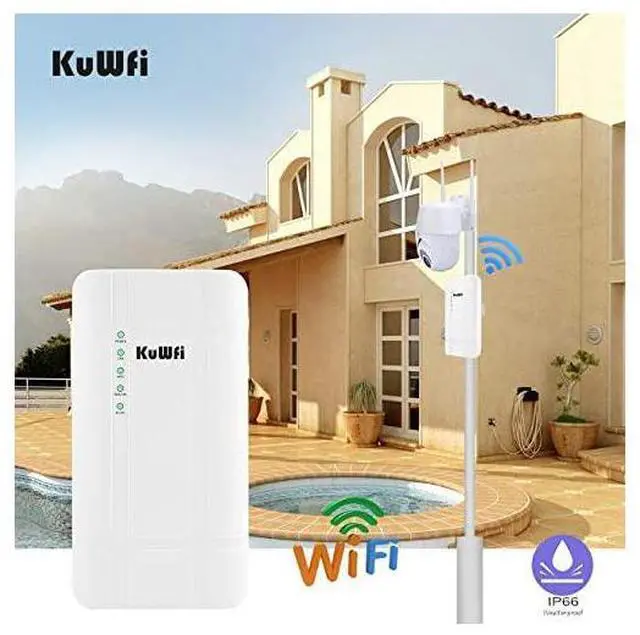 Alt view image 5 of 7 - FOR 300Mbps Outdoor 4G LTE CPE WiFi Router with Sim Card Slot CAT4 SIM Routers with POE Adapter Work with IPcamera or Outside WiFi Coverage US Version B2B4B5B12B13B14B66B71