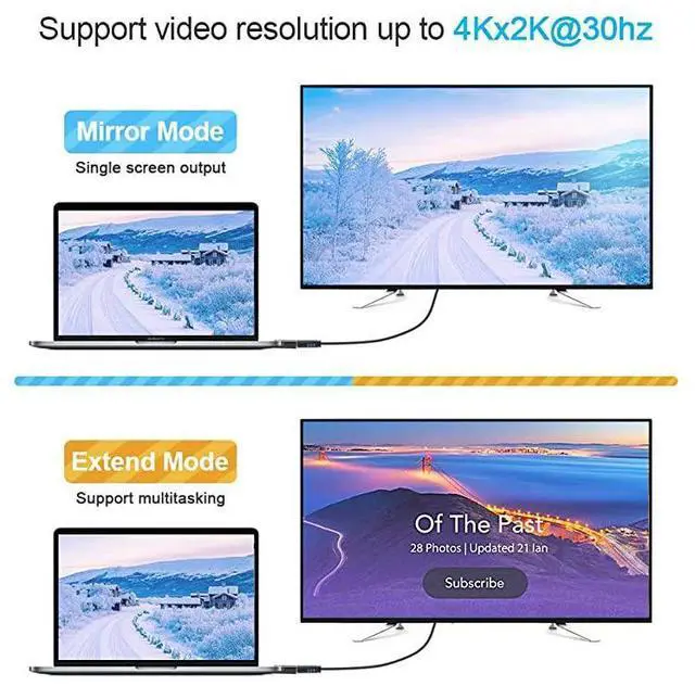 Alt view image 6 of 6 - FOR DP to HDMI Adapter 3Pack 4K 3D Gold Plated Displayport to HDMI Converter Male to Female 14V Black