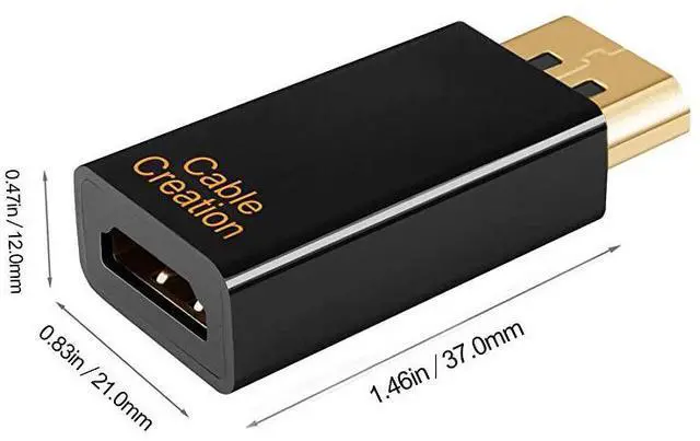 Alt view image 6 of 6 - FOR DP to HDMI Adapter 3Pack 1080P Gold Plated Displayport to HDMI Converter Male to Female 13V Black