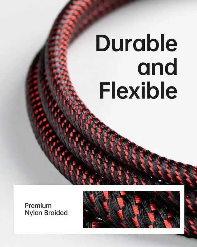 Alt view image 4 of 6 - forCharger Cable 3Pack 6FT Lightning Cable Long Heavy Duty Nylon Fast USB Charging Cord Compatible with iPhone 14/13/12/11/Pro/X/Xs Max/XR /8/7/6/6S/plus/iPad Mini-Red