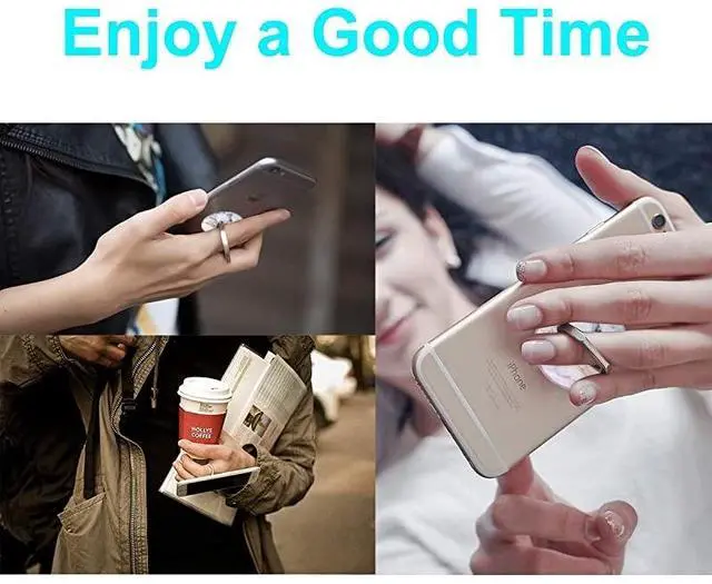 Alt view image 5 of 5 - Cell Phone Ring Holder Stand 360 Rotation 3Pack Universal Smartphone Ring Grip Stand Compatible with Smartphones and Tablets Marble