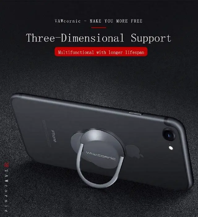 Alt view image 5 of 7 - FOR Cell Phone Ring Holder Phone Grip 360 X 120 Degree Rotation Ultra Thin Finger Ring Kickstand for Magnetic Car Mount Compatible with Cellphone Tablet Kindle Switch Lite and More