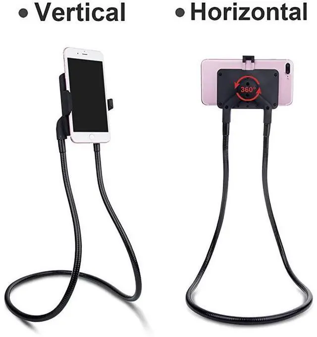 Alt view image 2 of 6 - Cell Phone Holder Universal Mobile Phone Stand Lazy Bracket DIY Flexible Mount Stand with Multiple Function Black