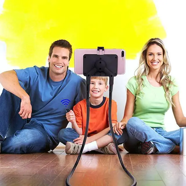 Alt view image 6 of 6 - Cell Phone Holder Universal Mobile Phone Stand Lazy Bracket DIY Flexible Mount Stand with Multiple Function Black