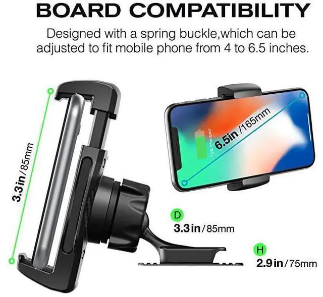 Alt view image 5 of 7 - FOR Car Phone Holder Phone Car Mount with Stick On Base Cell Phone Car Mount Sticky Adhesive Mount Holder for 4 inches to 65 inches Smartphones