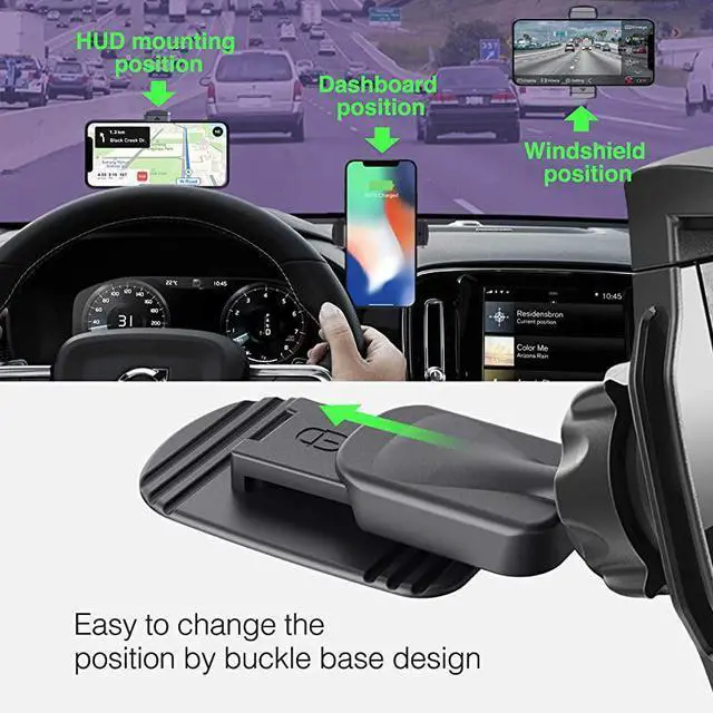 Alt view image 6 of 7 - FOR Car Phone Holder Phone Car Mount with Stick On Base Cell Phone Car Mount Sticky Adhesive Mount Holder for 4 inches to 65 inches Smartphones