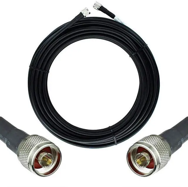 Main image of FOR Cable - LMR400 Equivalent Coaxial Cable 50ft - Heavy Duty Ultra Low Loss Coax Cable 50ohm - N Male to N Male - 50 Feet Black - for Home and Commercial Signal Booster Installations