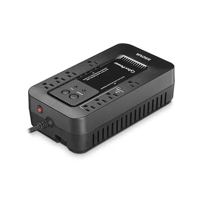 Alt view image 4 of 7 - EC550G Ecologic Battery Backup & Surge Protector UPS System, 550VA/330W, 8 Outlets, ECO Mode, Compact Uninterruptible Power Supply