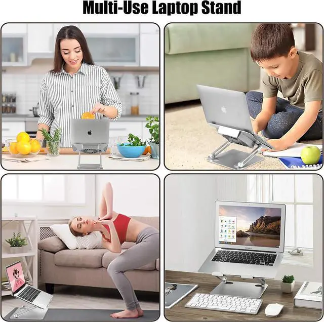 Alt view image 7 of 7 - forAdjustable Laptop Stand with Cooling Fan Aluminium Alloy Multi-Angle Computer Holder for Desk Portable Notebook Metal Mount Compatible with MacBook Air Pro Dell Alienware All Laptops 11-17.3