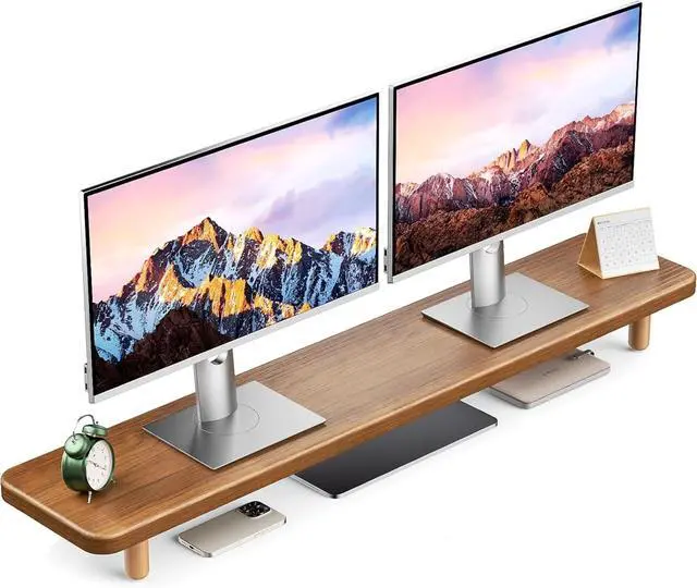 Main image of Dual Monitor Stand - for 2 Monitor/Laptop Computer/TV/PC/Printers, Desk Organizer for Gamming Room&Office, Extension Monitor Stand Riser