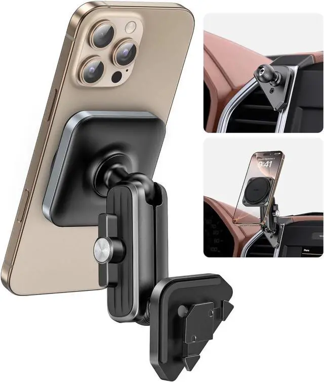 Main image of FOR-Expedition (20182021), Air Vent Phone Holder Compatible with iPhone 12-17 Series & MagSafe Case, Metal Socket Arm