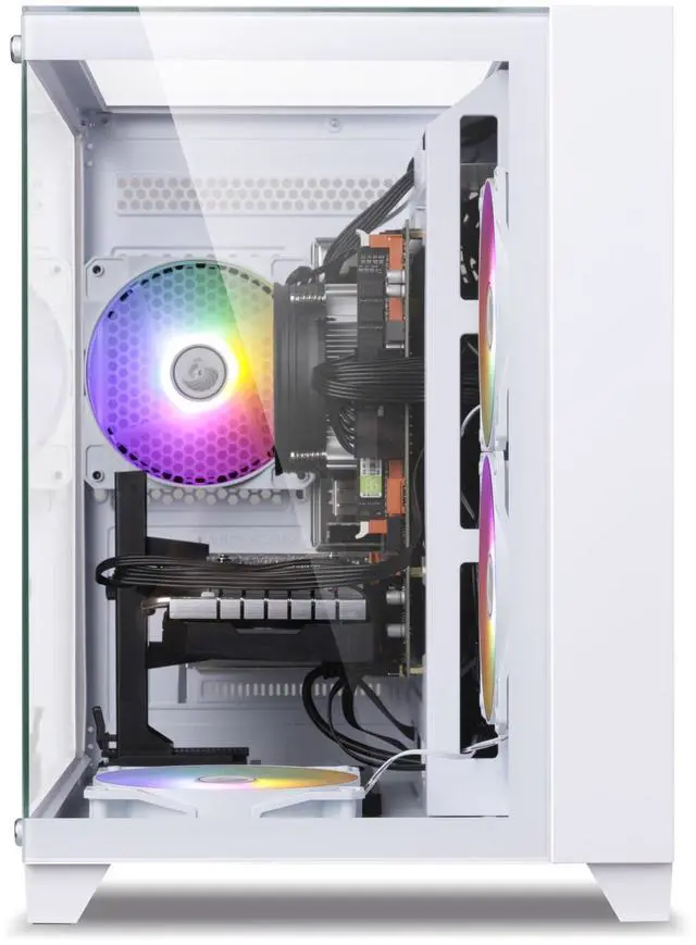 Alt view image 7 of 7 - Gaming PC Desktop Computer,Intel Core i7 Desktop,Operating at A Frequency of 3.4GHz,RTX2060 6GB Graphics Card with 6GB GDDR6 Video Memory,16GB RAM, 1TB NVME SSD,WiFi 5.0,RGB Fan x4,White
