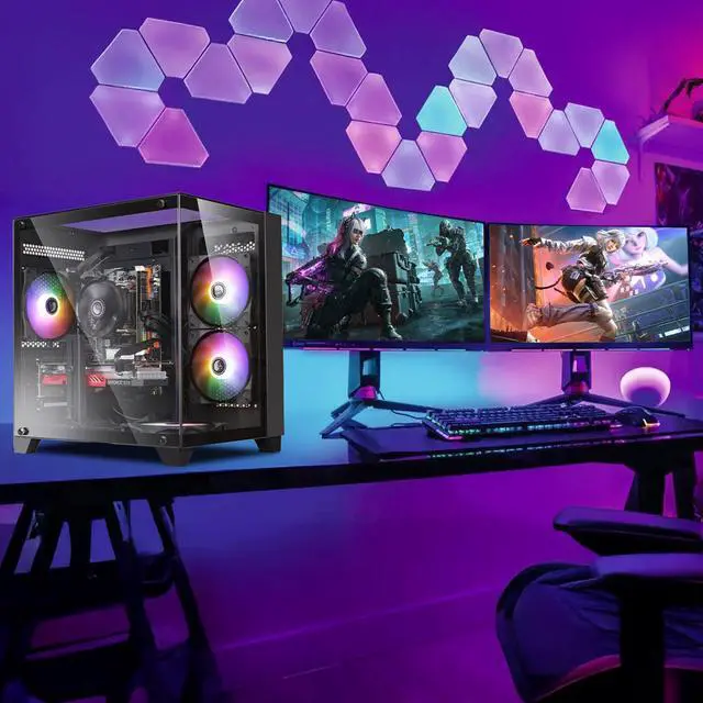 Alt view image 4 of 6 - Prebuilt Gaming PC Desktop Computer,Intel Core i7 Desktopup to 3.9GHz,GTX1660Super Graphics Card with 6GB GDDR6 Video Memory,16GB DDR4 RAM, 1TB NVME SSD,WiFi 5.0,RGB Fan x4,Suitable for gaming