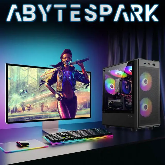 Alt view image 7 of 7 - Prebuilt Gaming PC Desktop Computer , Intel 14th Core i5-14400Fup To 4.7GHz,32GB DDR4 3200 RAM, 1TB M.2 NVME SSD,RTX2060 6GB GDDR6 Graphics Card WIFI6 HDMI,RGB Fan x5,Windows 11 Home