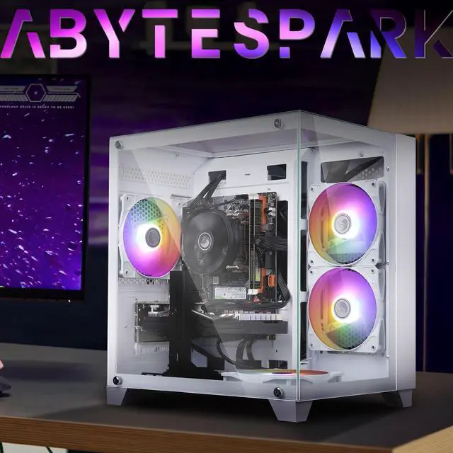 Alt view image 4 of 7 - Prebuilt Gaming PC Desktop Computer,Core i7 7700 Desktop,Operating at A Frequency of 3.6-4.2 GHz,RTX 4060 Graphics Card with 8GB GDDR6 Video Memory,16GB RAM, 1TB NVME SSD,WiFi 5.0,RGB Fan x4