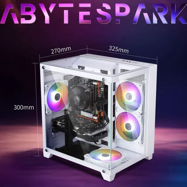 Alt view image 7 of 7 - Prebuilt Gaming PC Desktop Computer,Core i7 7700 Desktop,Operating at A Frequency of 3.6-4.2 GHz,RTX 4060 Graphics Card with 8GB GDDR6 Video Memory,16GB RAM, 1TB NVME SSD,WiFi 5.0,RGB Fan x4