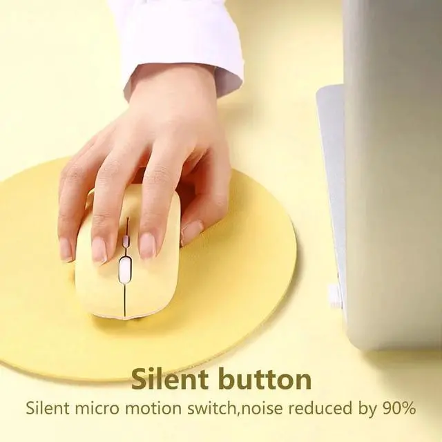 Alt view image 5 of 6 - Wireless Bluetooth Mouse for IPad Samsung Huawei Lenovo MiPad Android Windows Tablet Battery Mouse for Laptop Notebook Computer Purple